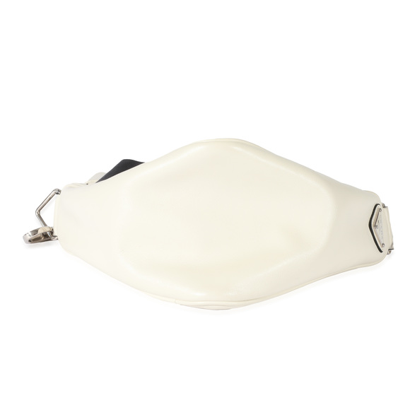Prada White Leather Triangle Crossbody Bag - Picture 5 of 7